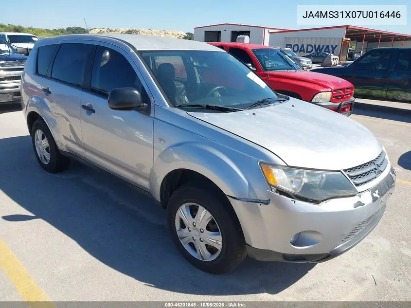 MITSUBISHI OUTLANDER 2007, VIN JA4MS31X07U016446