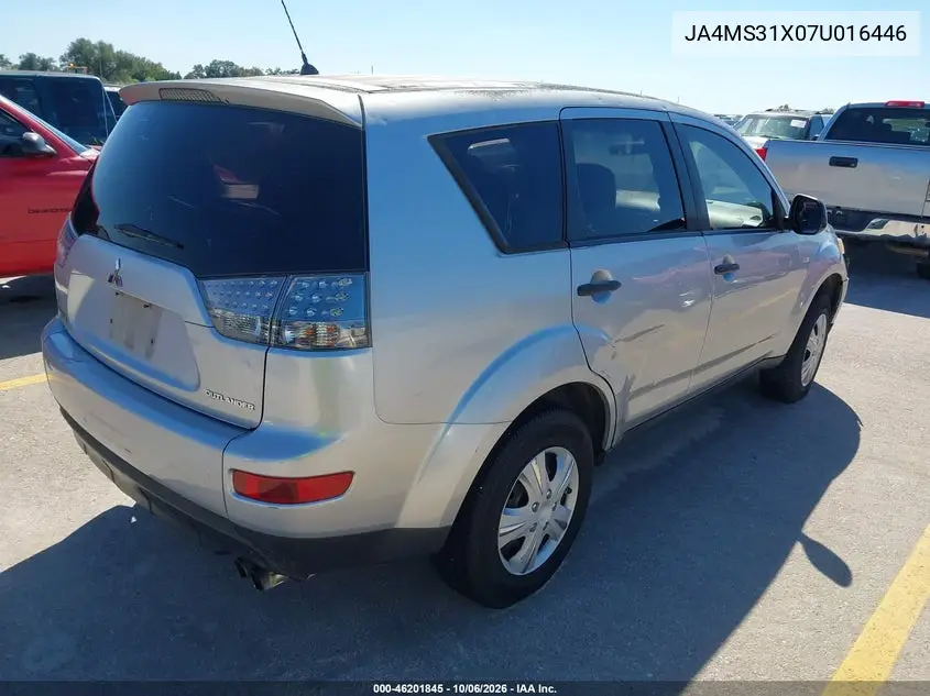 2007 MITSUBISHI OUTLANDER VIN JA4MS31X07U016446 — фото 4