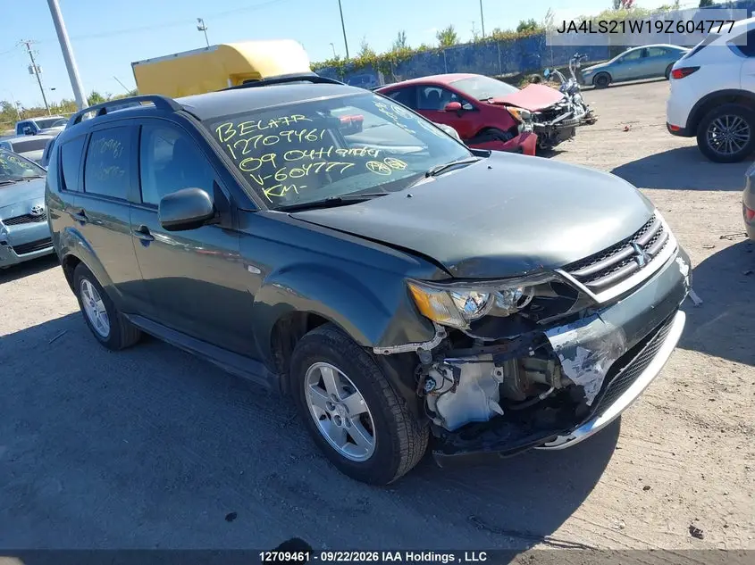 MITSUBISHI OUTLANDER 2009, VIN JA4LS21W19Z604777