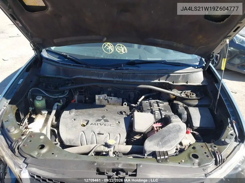 2009 MITSUBISHI OUTLANDER VIN JA4LS21W19Z604777 — фото 10