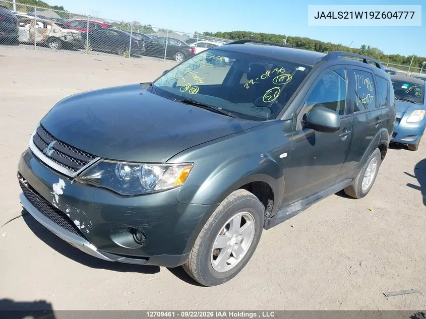 2009 MITSUBISHI OUTLANDER VIN JA4LS21W19Z604777 — фото 2