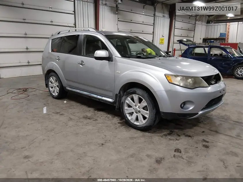 MITSUBISHI OUTLANDER 2009, VIN JA4MT31W99Z001017