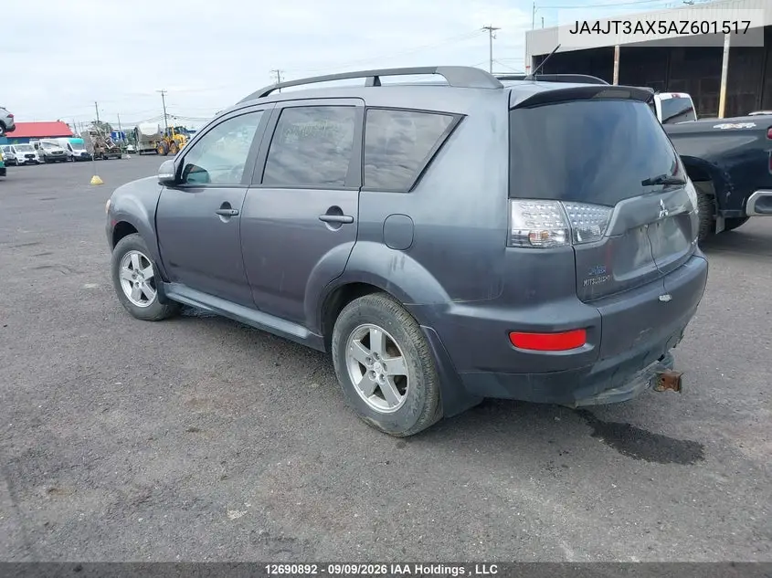 2010 MITSUBISHI OUTLANDER VIN JA4JT3AX5AZ601517 — фото 3