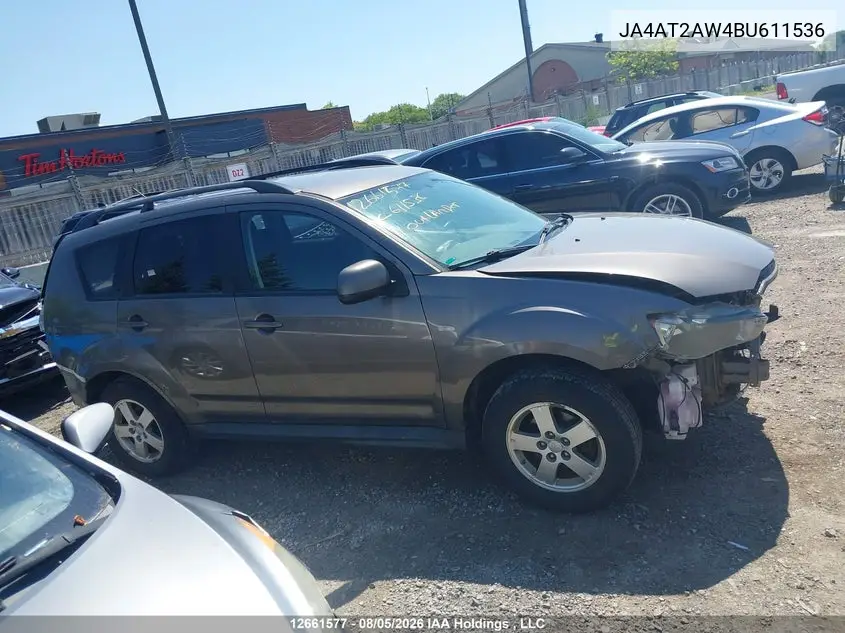 2011 MITSUBISHI OUTLANDER VIN JA4AT2AW4BU611536 — фото 14