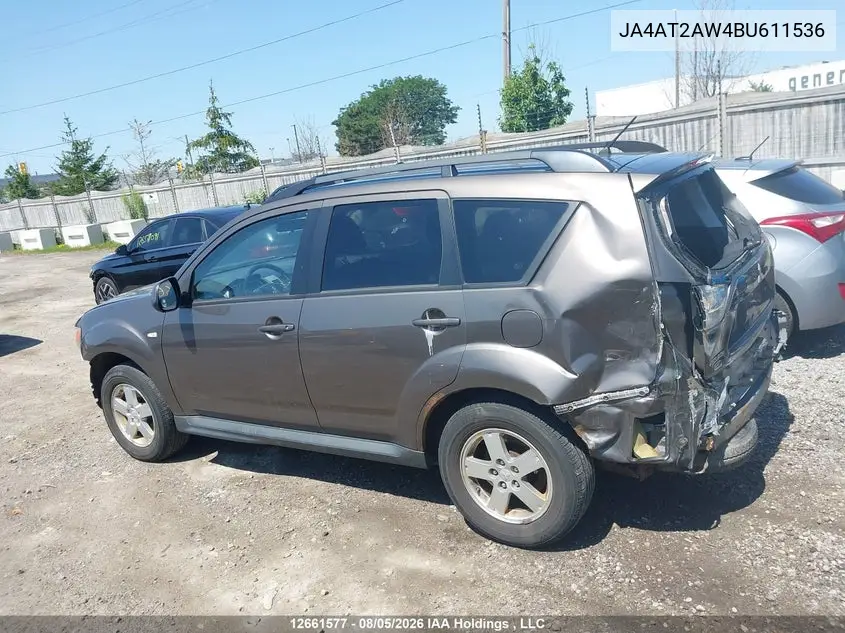 2011 MITSUBISHI OUTLANDER VIN JA4AT2AW4BU611536 — фото 15