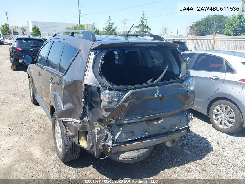 2011 MITSUBISHI OUTLANDER VIN JA4AT2AW4BU611536 — фото 6