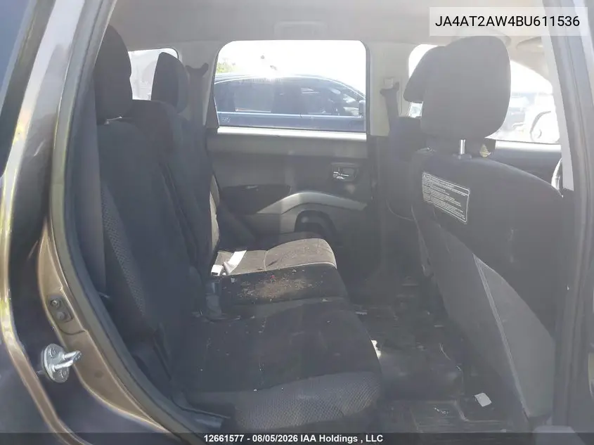 2011 MITSUBISHI OUTLANDER VIN JA4AT2AW4BU611536 — фото 8