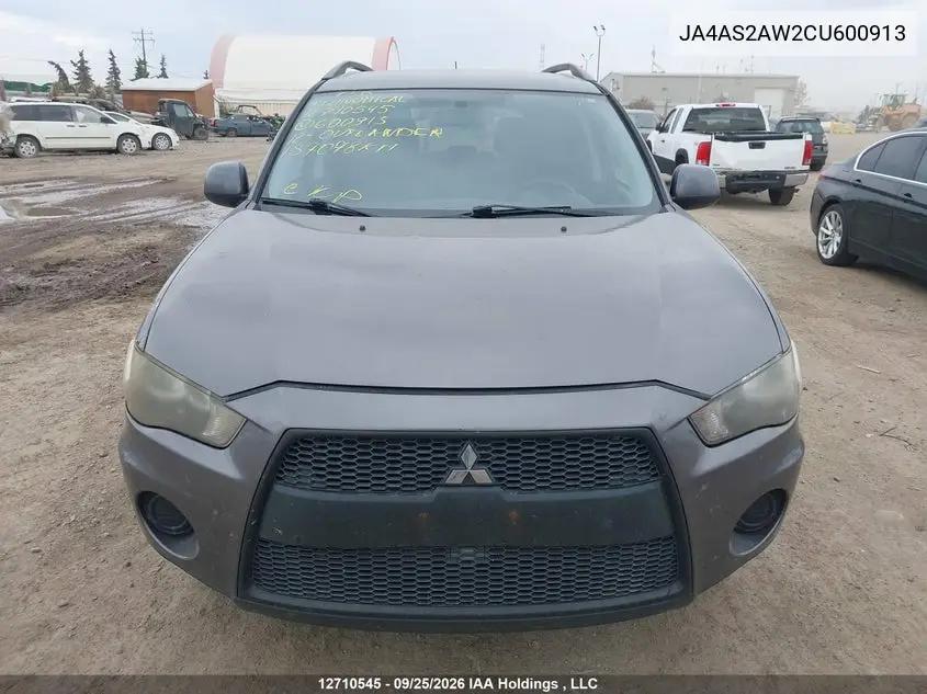 2012 MITSUBISHI OUTLANDER VIN JA4AS2AW2CU600913 — фото 11