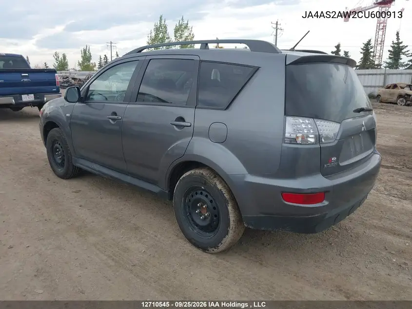 2012 MITSUBISHI OUTLANDER VIN JA4AS2AW2CU600913 — фото 3