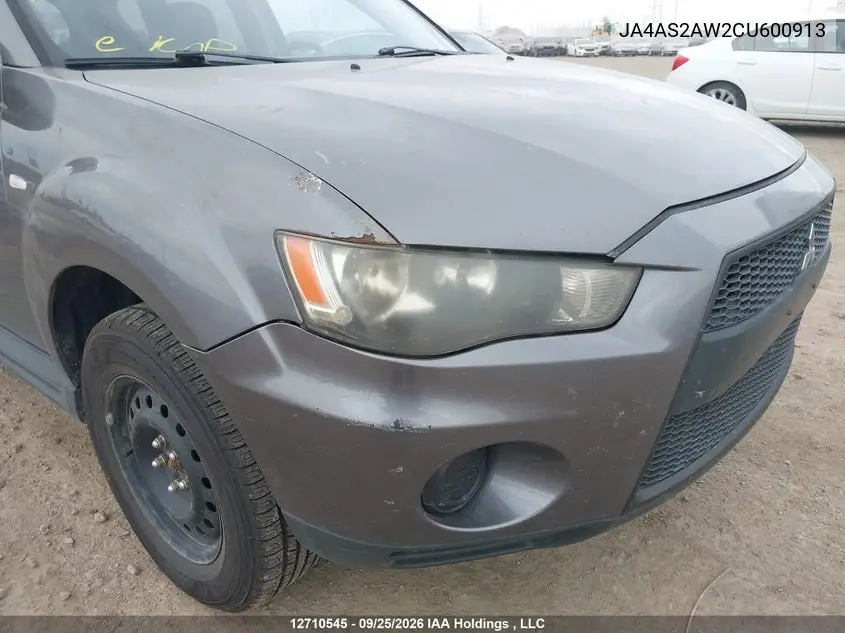 2012 MITSUBISHI OUTLANDER VIN JA4AS2AW2CU600913 — фото 6