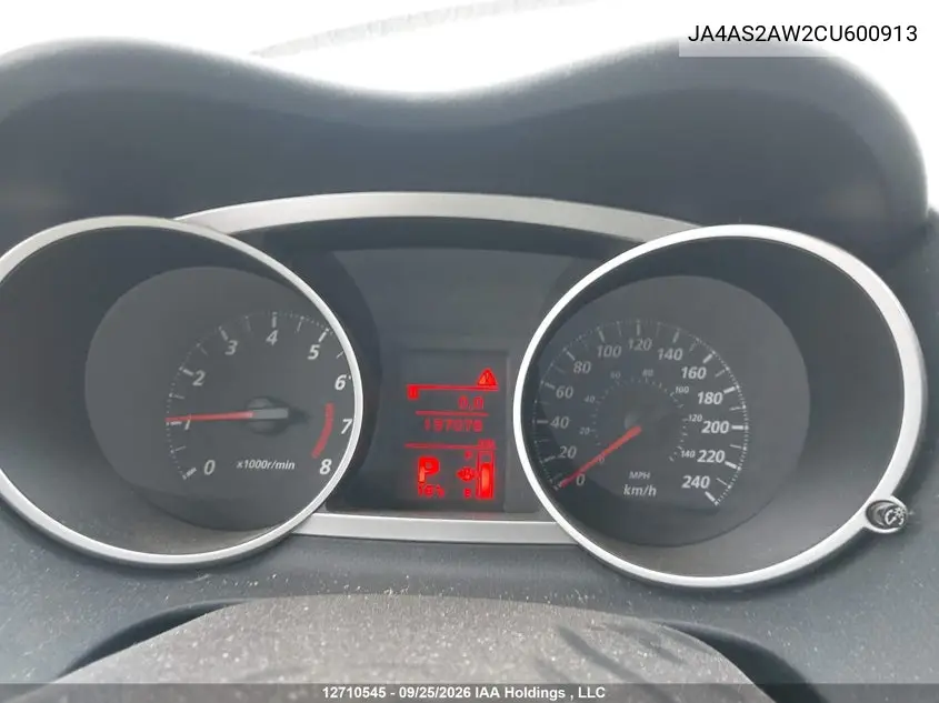 2012 MITSUBISHI OUTLANDER VIN JA4AS2AW2CU600913 — фото 7