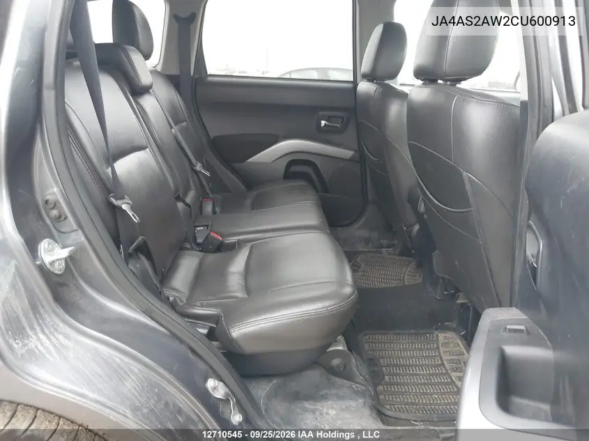 2012 MITSUBISHI OUTLANDER VIN JA4AS2AW2CU600913 — фото 8