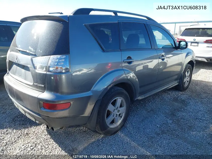 2012 MITSUBISHI OUTLANDER VIN JA4JT3AX1CU608318 — фото 4