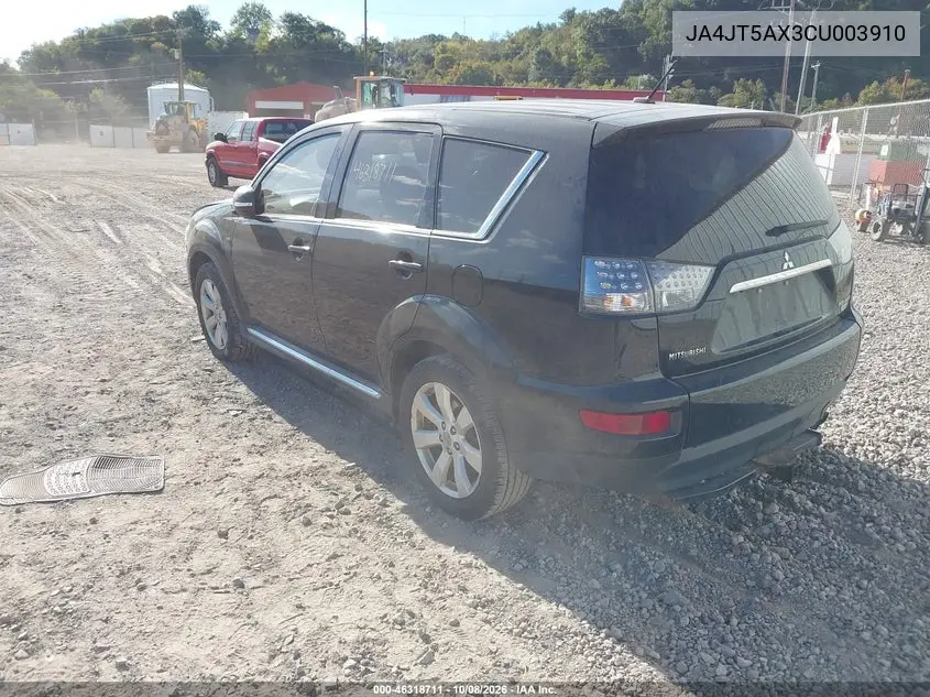 2012 MITSUBISHI OUTLANDER VIN JA4JT5AX3CU003910 — фото 3