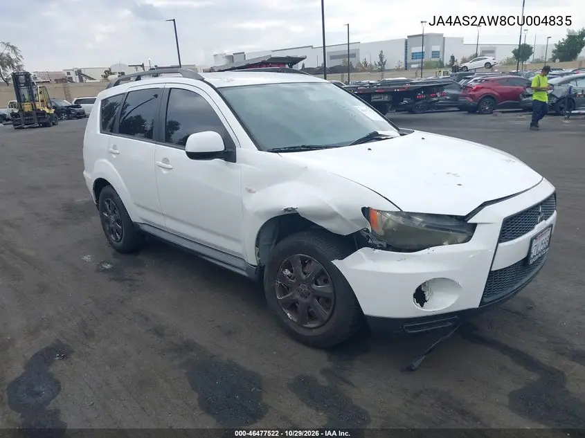 MITSUBISHI OUTLANDER 2012, VIN JA4AS2AW8CU004835