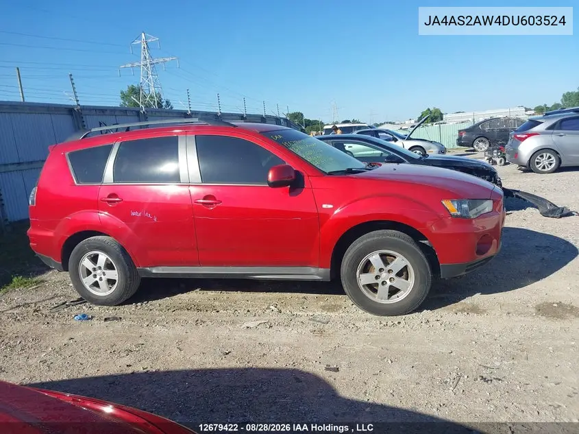 2013 MITSUBISHI OUTLANDER VIN JA4AS2AW4DU603524 — фото 13