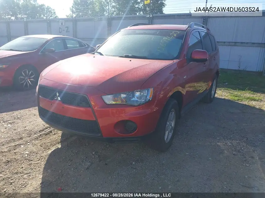 2013 MITSUBISHI OUTLANDER VIN JA4AS2AW4DU603524 — фото 2