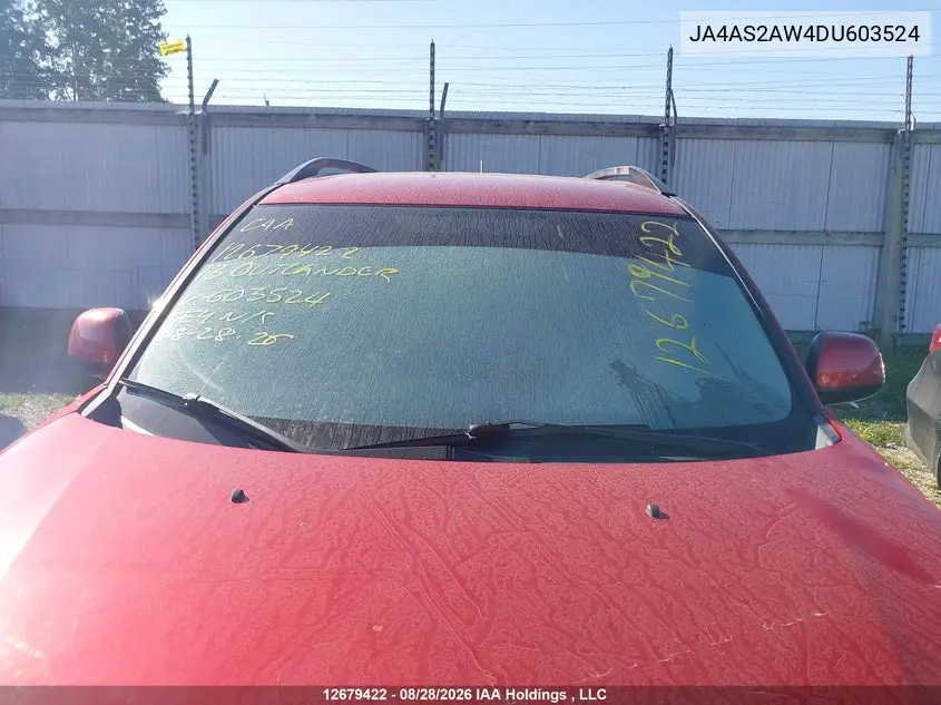 2013 MITSUBISHI OUTLANDER VIN JA4AS2AW4DU603524 — фото 6