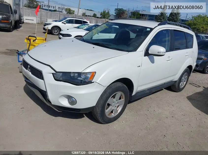 2013 MITSUBISHI OUTLANDER VIN JA4JT3AX8DU608060 — фото 2