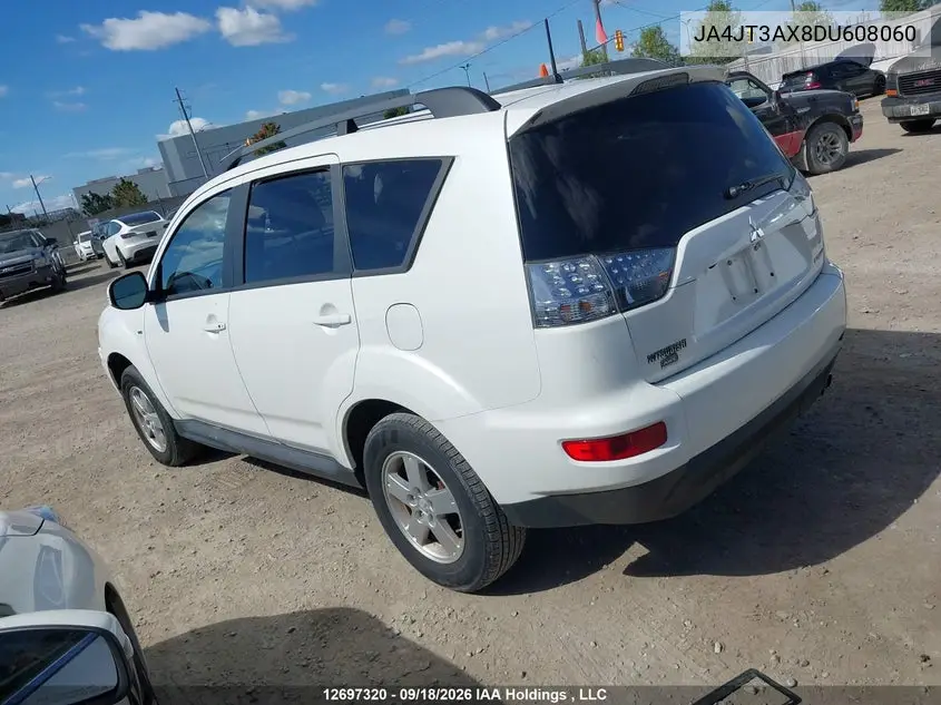 2013 MITSUBISHI OUTLANDER VIN JA4JT3AX8DU608060 — фото 3