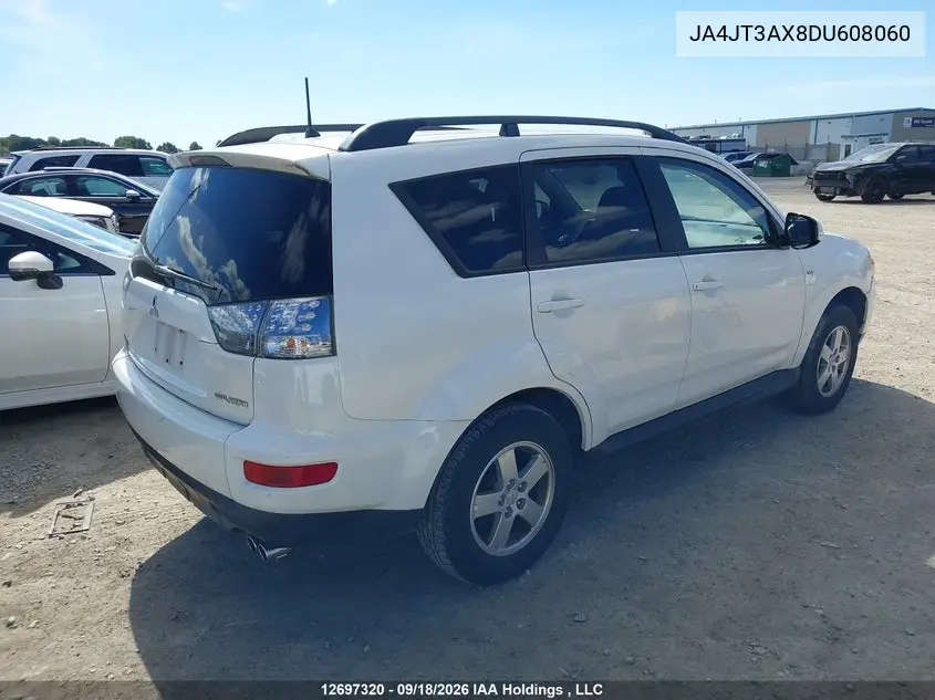 2013 MITSUBISHI OUTLANDER VIN JA4JT3AX8DU608060 — фото 4