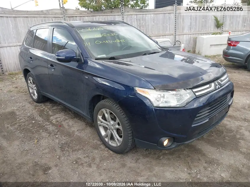 MITSUBISHI OUTLANDER 2014, VIN JA4JZ4AX7EZ605286