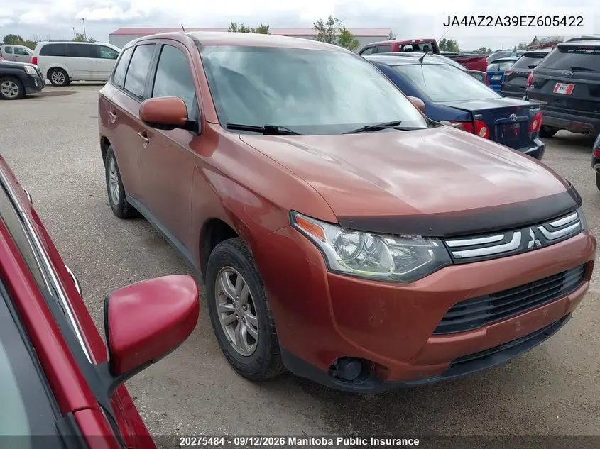 MITSUBISHI OUTLANDER 2014, VIN JA4AZ2A39EZ605422