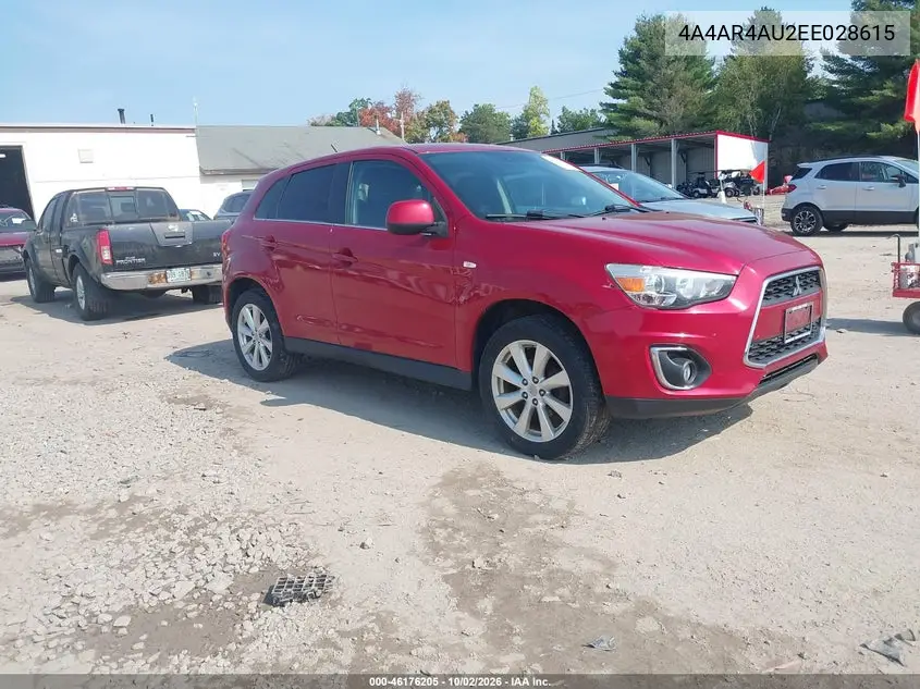 MITSUBISHI OUTLANDER 2014, VIN 4A4AR4AU2EE028615
