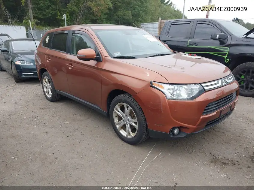 MITSUBISHI OUTLANDER 2014, VIN JA4AZ3A34EZ000939