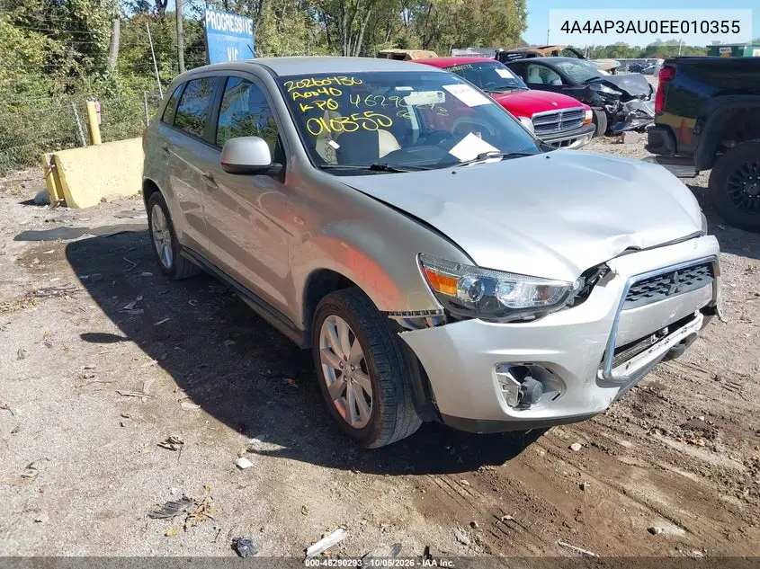 MITSUBISHI OUTLANDER 2014, VIN 4A4AP3AU0EE010355