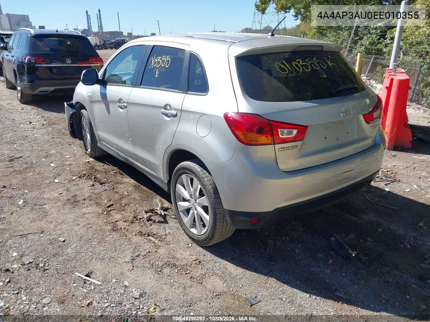 2014 MITSUBISHI OUTLANDER VIN 4A4AP3AU0EE010355 — фото 3