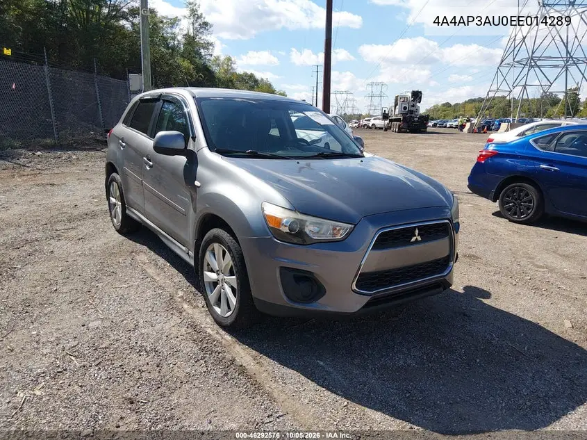MITSUBISHI OUTLANDER 2014, VIN 4A4AP3AU0EE014289