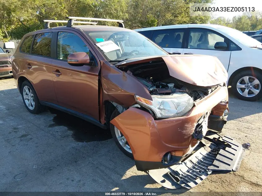 MITSUBISHI OUTLANDER 2014, VIN JA4AD3A33EZ005113