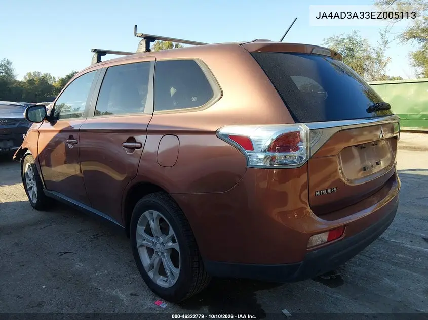 2014 MITSUBISHI OUTLANDER VIN JA4AD3A33EZ005113 — фото 3