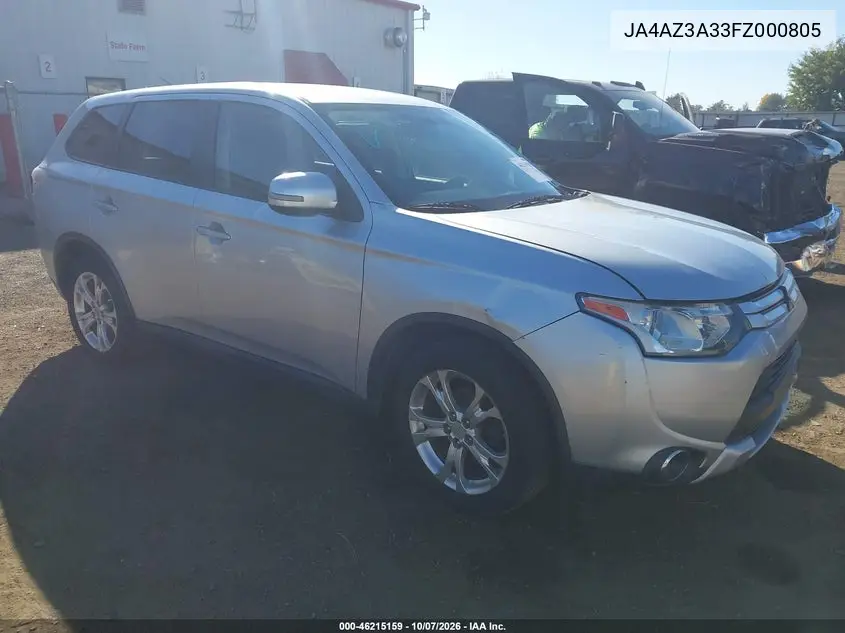 MITSUBISHI OUTLANDER 2015, VIN JA4AZ3A33FZ000805