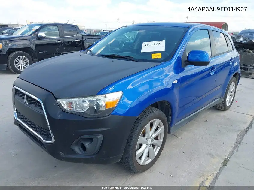 2015 MITSUBISHI OUTLANDER VIN 4A4AP3AU9FE014907 — фото 2