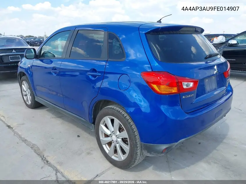 2015 MITSUBISHI OUTLANDER VIN 4A4AP3AU9FE014907 — фото 3