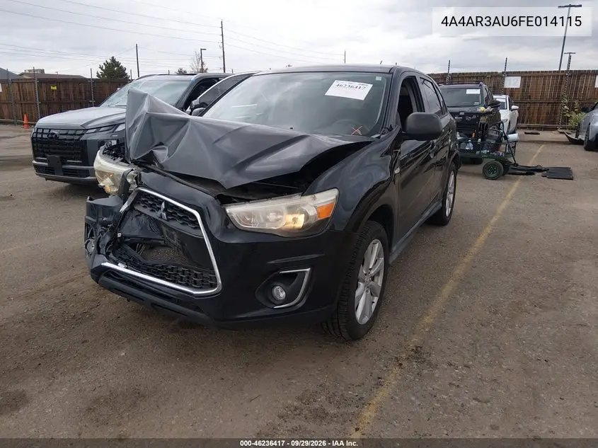 2015 MITSUBISHI OUTLANDER VIN 4A4AR3AU6FE014115 — фото 2