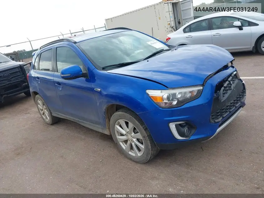 MITSUBISHI OUTLANDER 2015, VIN 4A4AR4AW3FE031249