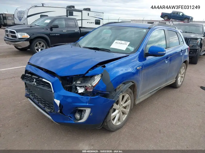2015 MITSUBISHI OUTLANDER VIN 4A4AR4AW3FE031249 — фото 2