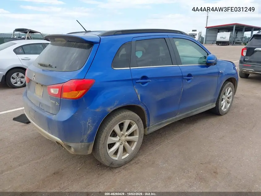2015 MITSUBISHI OUTLANDER VIN 4A4AR4AW3FE031249 — фото 4