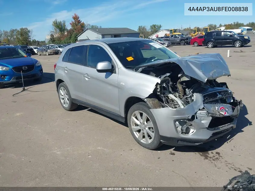 MITSUBISHI OUTLANDER 2015, VIN 4A4AP3AU8FE008838