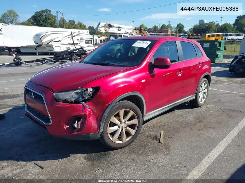 2015 MITSUBISHI OUTLANDER VIN 4A4AP3AUXFE005388 — фото 2