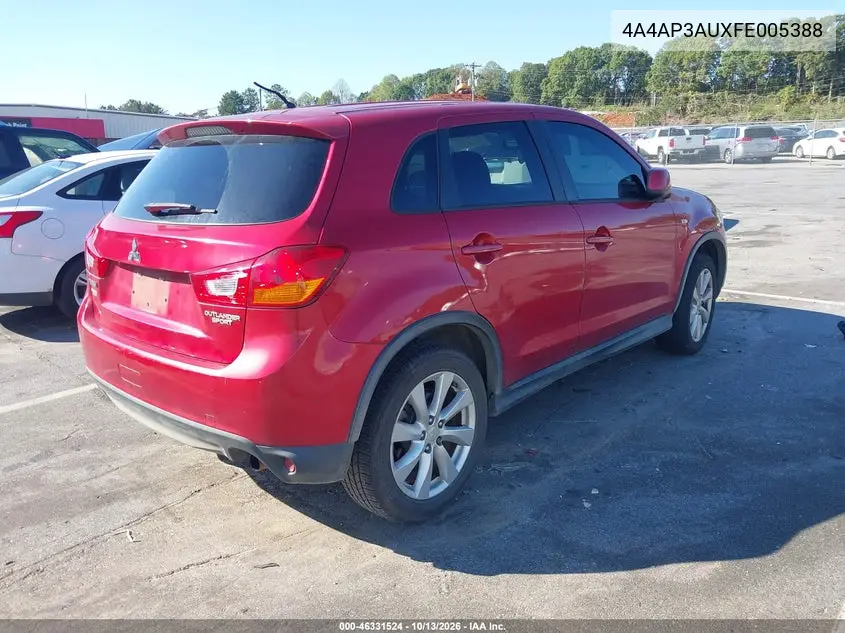 2015 MITSUBISHI OUTLANDER VIN 4A4AP3AUXFE005388 — фото 4