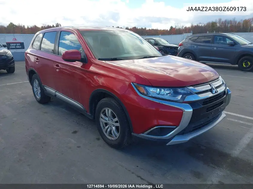 MITSUBISHI OUTLANDER 2016, VIN JA4AZ2A38GZ609173