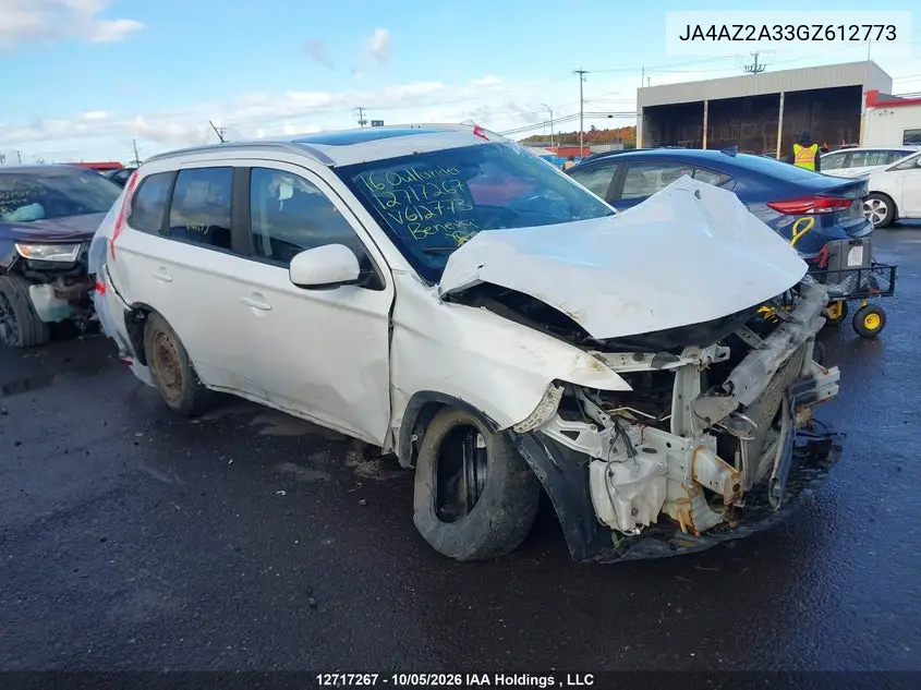 MITSUBISHI OUTLANDER 2016, VIN JA4AZ2A33GZ612773
