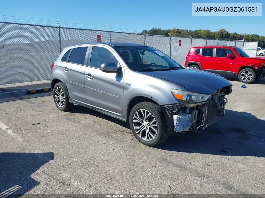 MITSUBISHI OUTLANDER 2016, VIN JA4AP3AU0GZ061531
