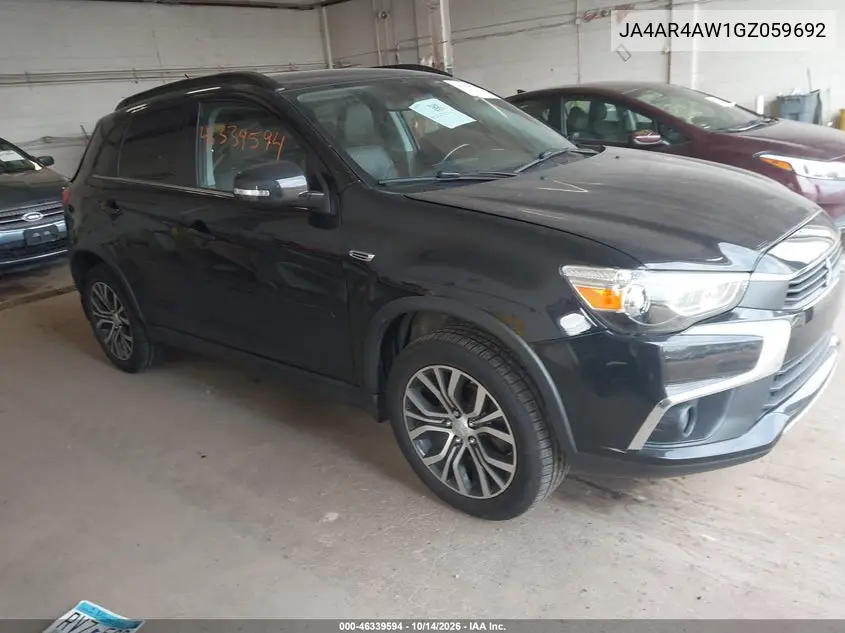 MITSUBISHI OUTLANDER 2016, VIN JA4AR4AW1GZ059692