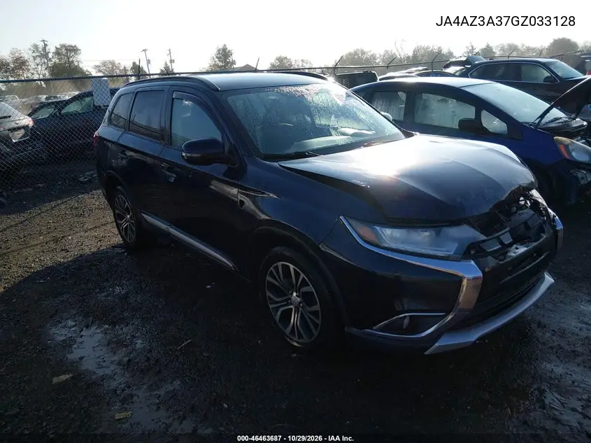 MITSUBISHI OUTLANDER 2016, VIN JA4AZ3A37GZ033128