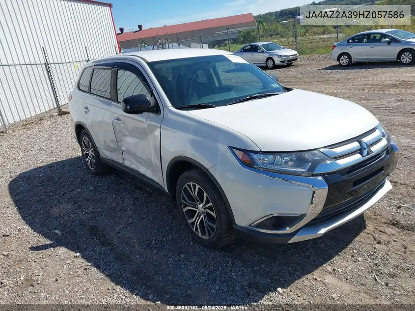 MITSUBISHI OUTLANDER 2017, VIN JA4AZ2A39HZ057586
